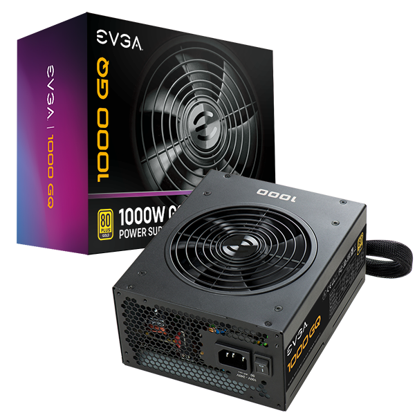 EVGA 1000 GQ, 80+ GOLD 1000W, Semi Modular Power Supply