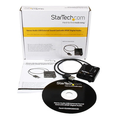 StarTech USB Stereo Audio Adapter External Sound Card