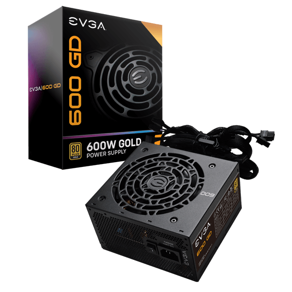 EVGA 600 GD, 80+ GOLD 600W Power Supply