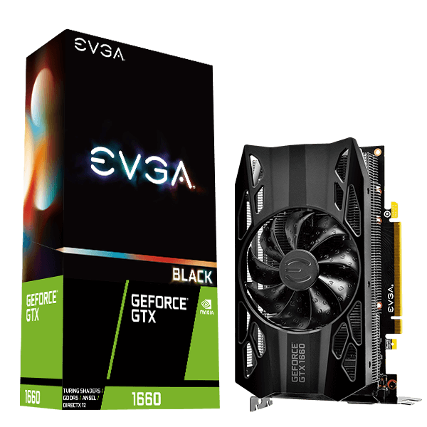 EVGA GeForce GTX 1660 BLACK GAMING 6GB GDDR5 Graphics Card