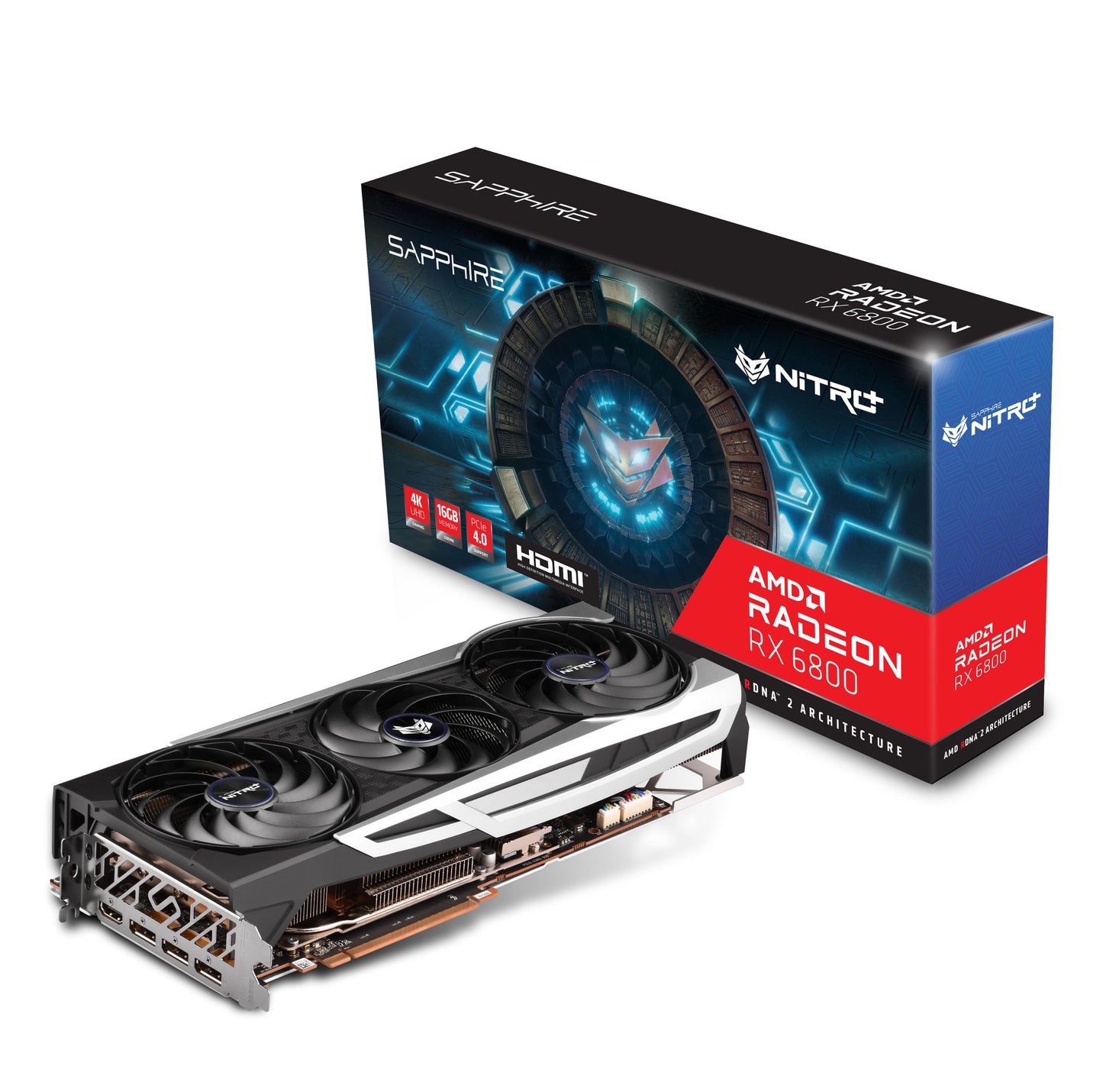 Sapphire Technology AMD Radeon RX 6800 Nitro Plus Overclocked Triple-Fan 16GB GDDR6 11305-01-20G