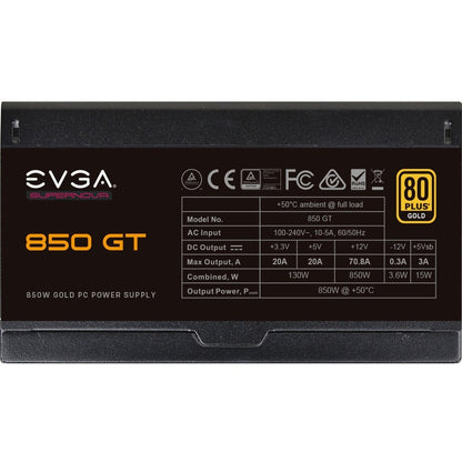 EVGA SuperNOVA 850 GT 80 Plus Gold 850W Fully Modular Power Supply