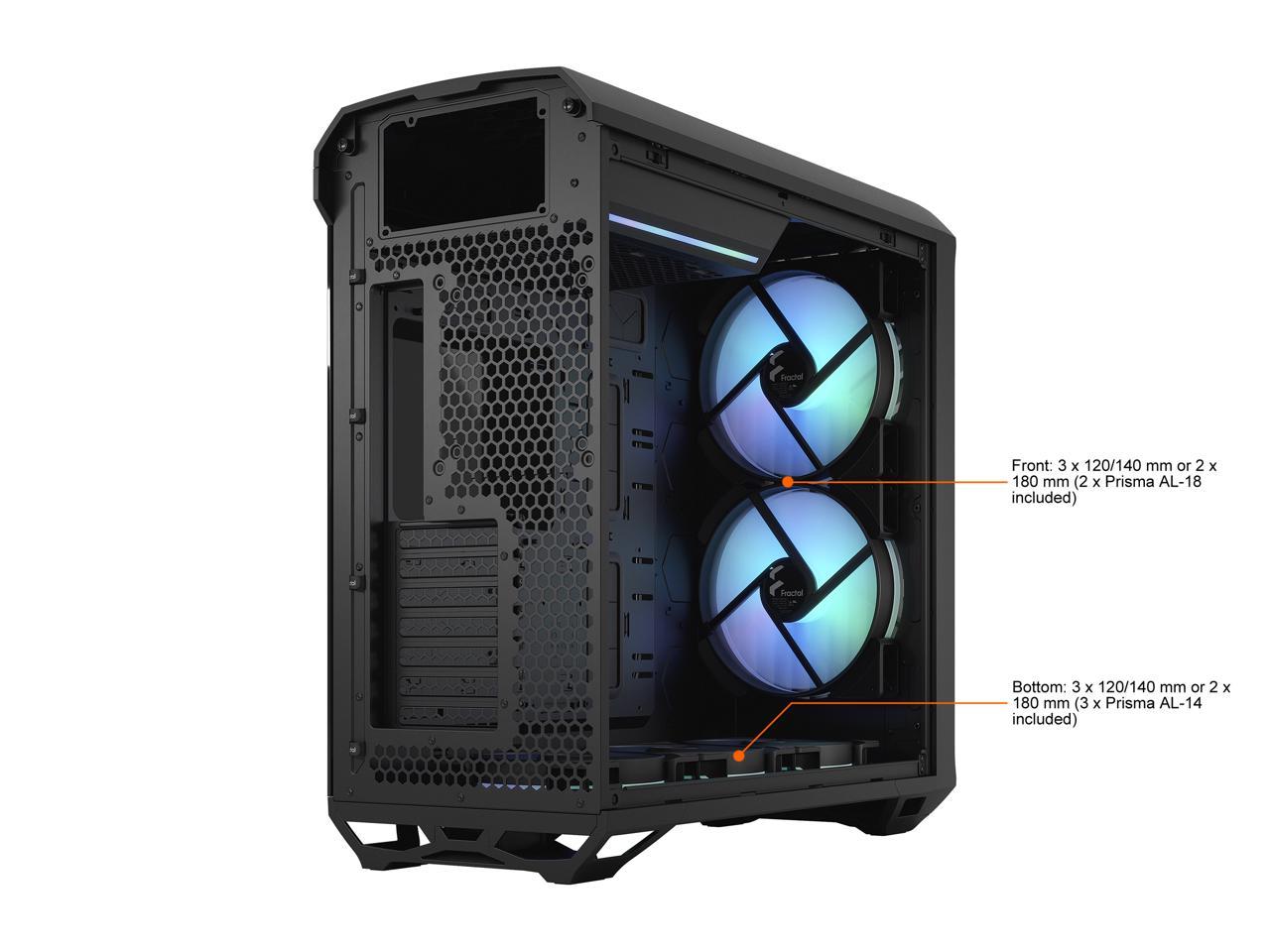 Fractal Design Torrent RGB Black E-ATX Tempered Glass Window High-Airflow Mid Tower Computer Case