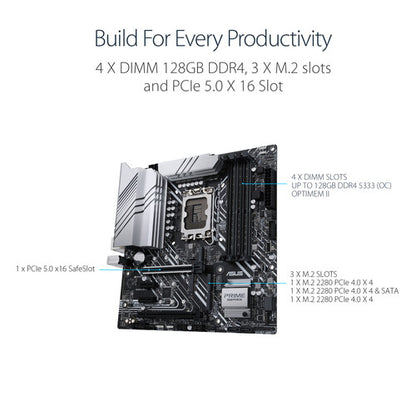 Asus Prime Z690M-PLUS D4 LGA 1700 mATX Motherboard