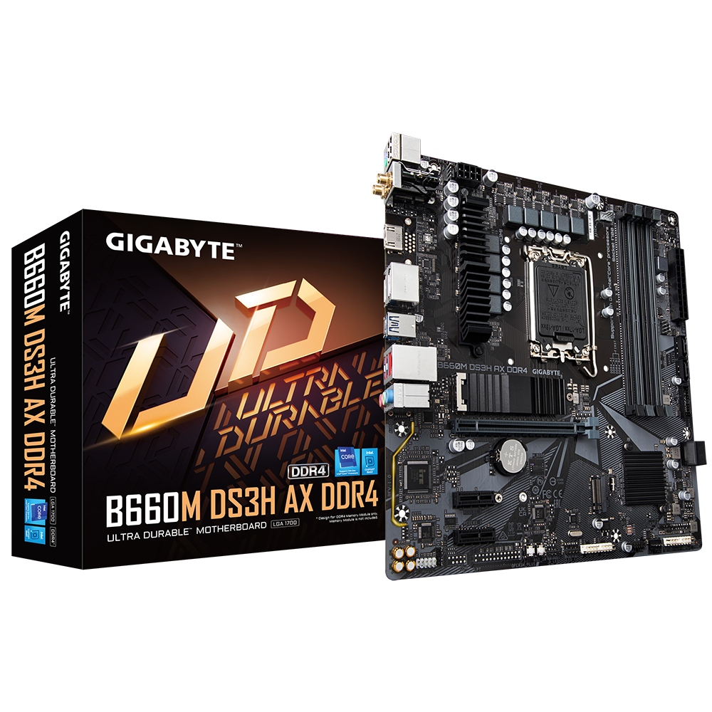 Gigabyte B660M DS3H AX DDR4 B660 LGA1700 Max128GB DDR4 mATX Motherboard
