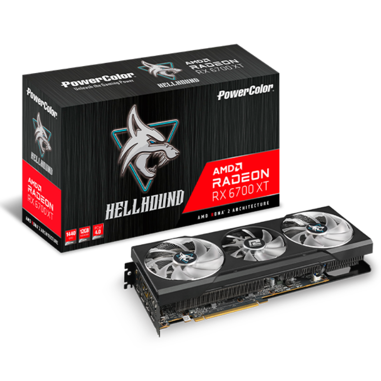 PowerColor Radeon RX 6700 XT Hellhound 12GB GDDR6 Graphics Card