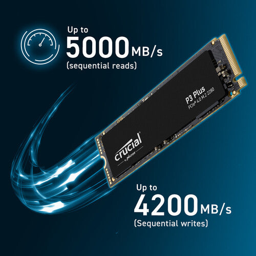 Crucial 500GB P3 Plus NVMe PCIe 4.0 M.2 Internal SSD