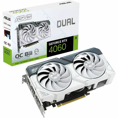 ASUS Dual GeForce RTX 4060 White OC Edition 8GB GDDR6 Graphics Card